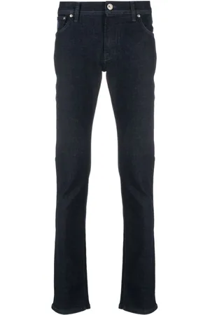corneliani Logo-appliqué straight-leg jeans