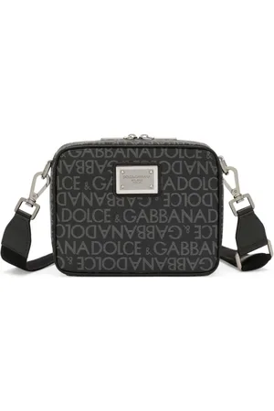 Dolce & Gabbana Logo-plaque monogram-pattern shoulder bag