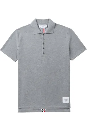 Thom Browne Center-Back Stripe Piqué polo top