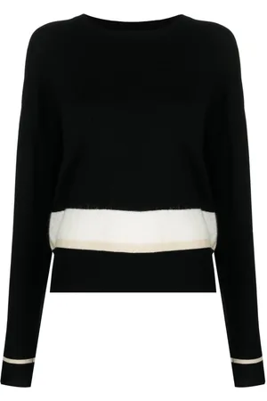MAX & MOI Plums striped cashmere jumper