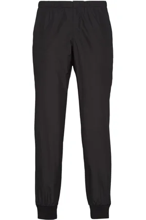 Prada Triangle-logo silk-blend track pants