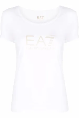 EA7 Logo-print cotton T-shirt