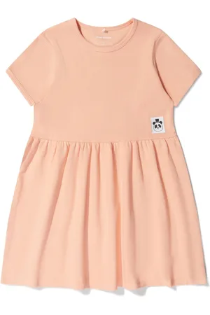 Mini Rodini Appliqué-detail fine-ribbed midi dress