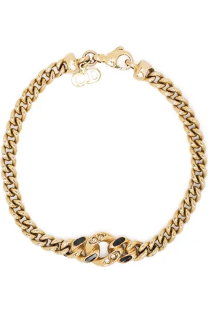 Dior 1990s rhinestone-embellished chain bracelet