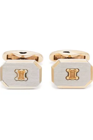 Céline 1980s Triomphe plaque cufflinks