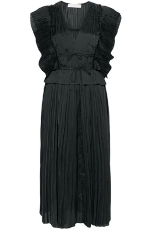 ULLA JOHNSON Letty pleated midi dress