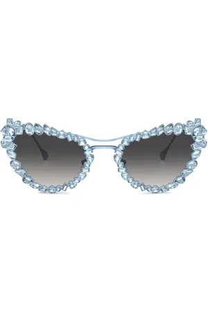 Swarovski Crystal-embellished clip-on frame sunglasses
