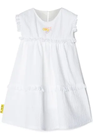 OFF-WHITE Off Stamp ruffled cotton dress