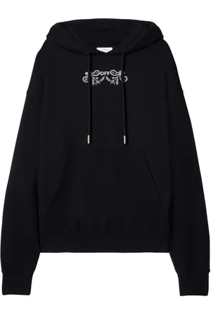 OFF-WHITE Tattoo Bandana-embroidery cotton hoodie