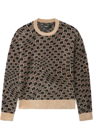 AMIRI Monogram-pattern intarsia-knit jumper