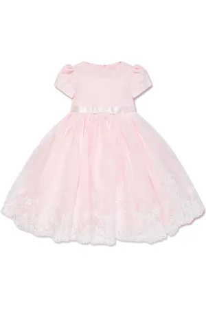Sarah Louise Floral-embroidered short-sleeved dress