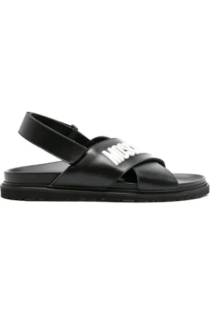 Moschino Logo-plaque leather sandals
