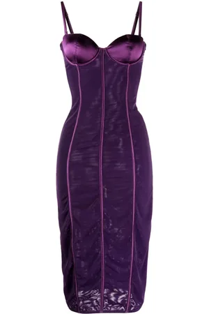 FLEUR DU MAL Mesh bustier dress