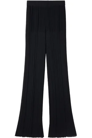 Stella McCartney Straight-leg plissé-effect trousers