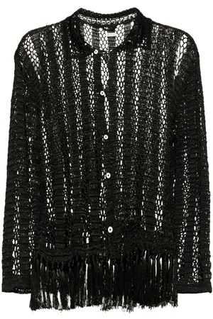 BODE Open-knit fringed shirt