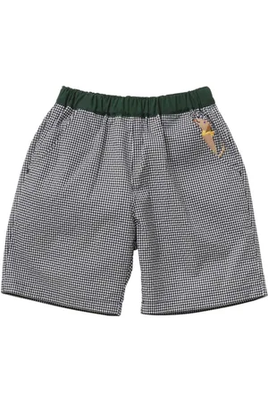 Familiar Gingham-check Bermuda shorts