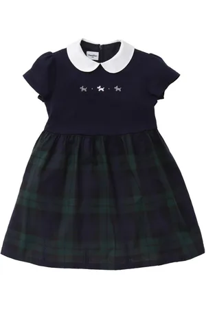 Familiar Check-pattern cotton dress