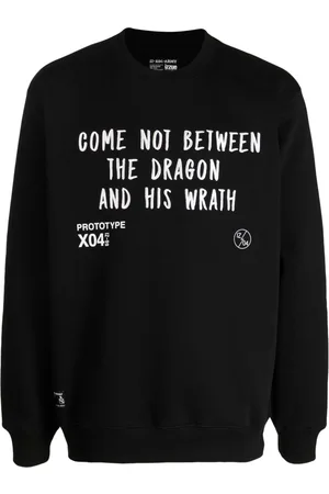 Izzue Slogan-embroidered crew-neck sweatshirt
