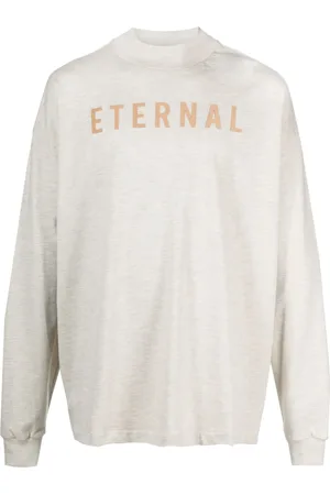 FEAR OF GOD LS flocked-motif long-sleeve T-shirt