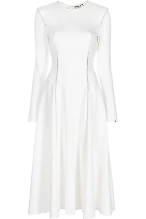 NISSA Crystal-embellished long-sleeve dress
