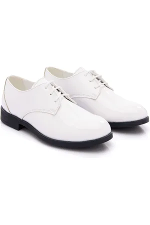 M. Moustache Lace-up patent-finish loafers