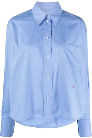 Victoria Beckham Logo-embroidered cotton shirt