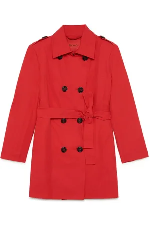 MAX&Co. Kids Belted double-breasted coat