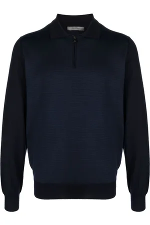 corneliani Fine-knit wool polo shirt