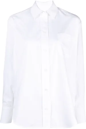 Victoria Beckham Logo-embroidered organic cotton shirt