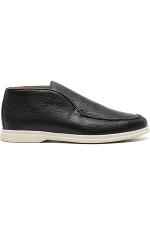 corneliani Pebbled leather high-top loafers