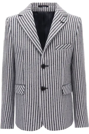 M. Moustache Striped single-breasted blazer