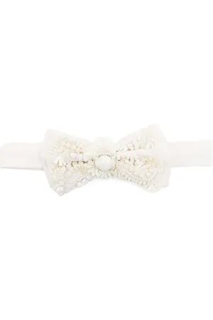 BIYAN Bead-detailing silk bow tie