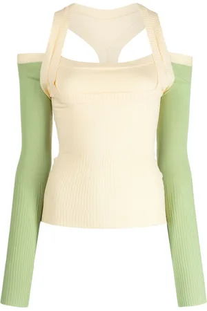 Gimaguas Latte cut-out ribbed jumper