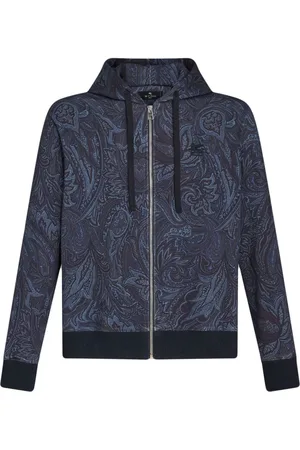 Etro Paisley-print zip-up cotton hoodie