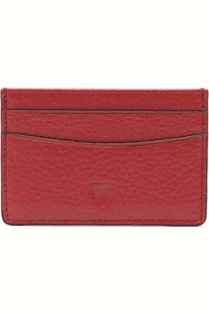 ASPINAL OF LONDON Logo-stamp leather cardholder
