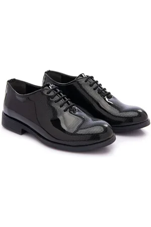 M. Moustache Perforated-detail patent oxford shoes