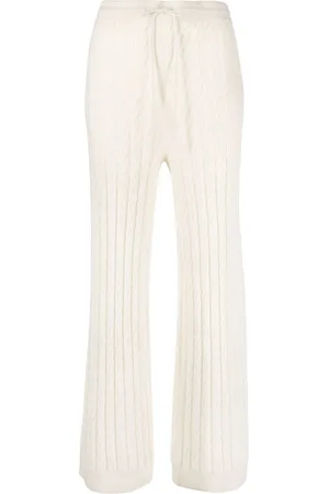 Totême Cable-knit straight-leg trousers