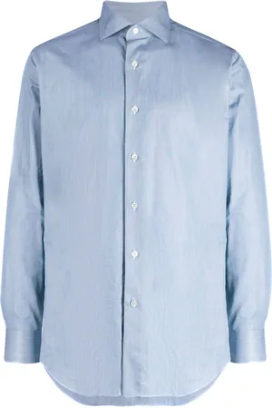 BRIONI Cutaway-collar cotton shirt