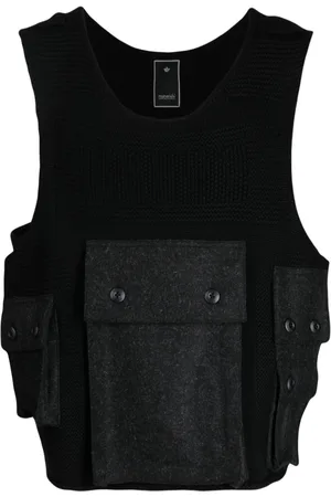 Maharishi Scoop-neck merino wool vest