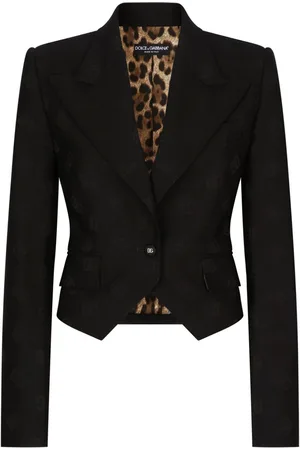 Dolce & Gabbana Monogram-jacquard single-breasted blazer