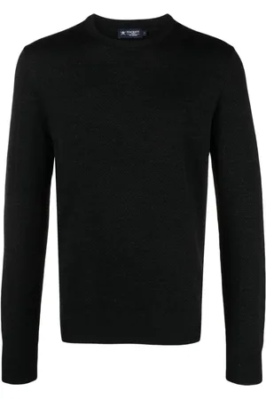 Hackett Herringbone jacquard wool jumper