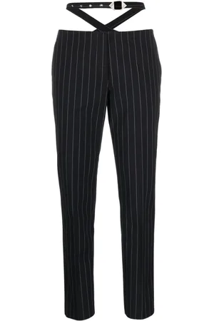 The Attico Cut-out pinstriped tailored trousers