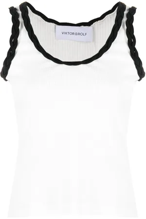 Viktor & Rolf Braid-detail cotton tank top