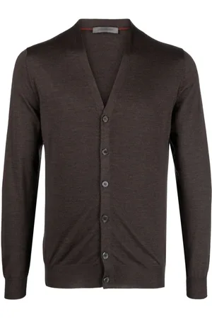 corneliani V-neck fine-knit cardigan