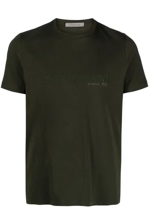 corneliani Logo-embroidered cotton T-shirt