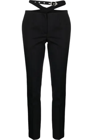 The Attico Waist-strap wool trousers