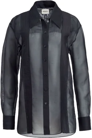 Khaite The Nori semi-sheer shirt