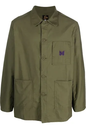 Pins & Needles Logo-embroidered shirt jacket