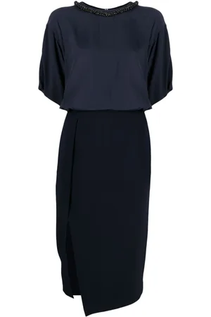 Nº21 Crystal-embellished panelled midi dress