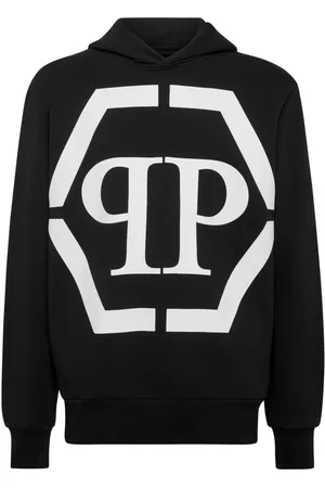 Philipp Plein Logo-print cotton-blend hoodie